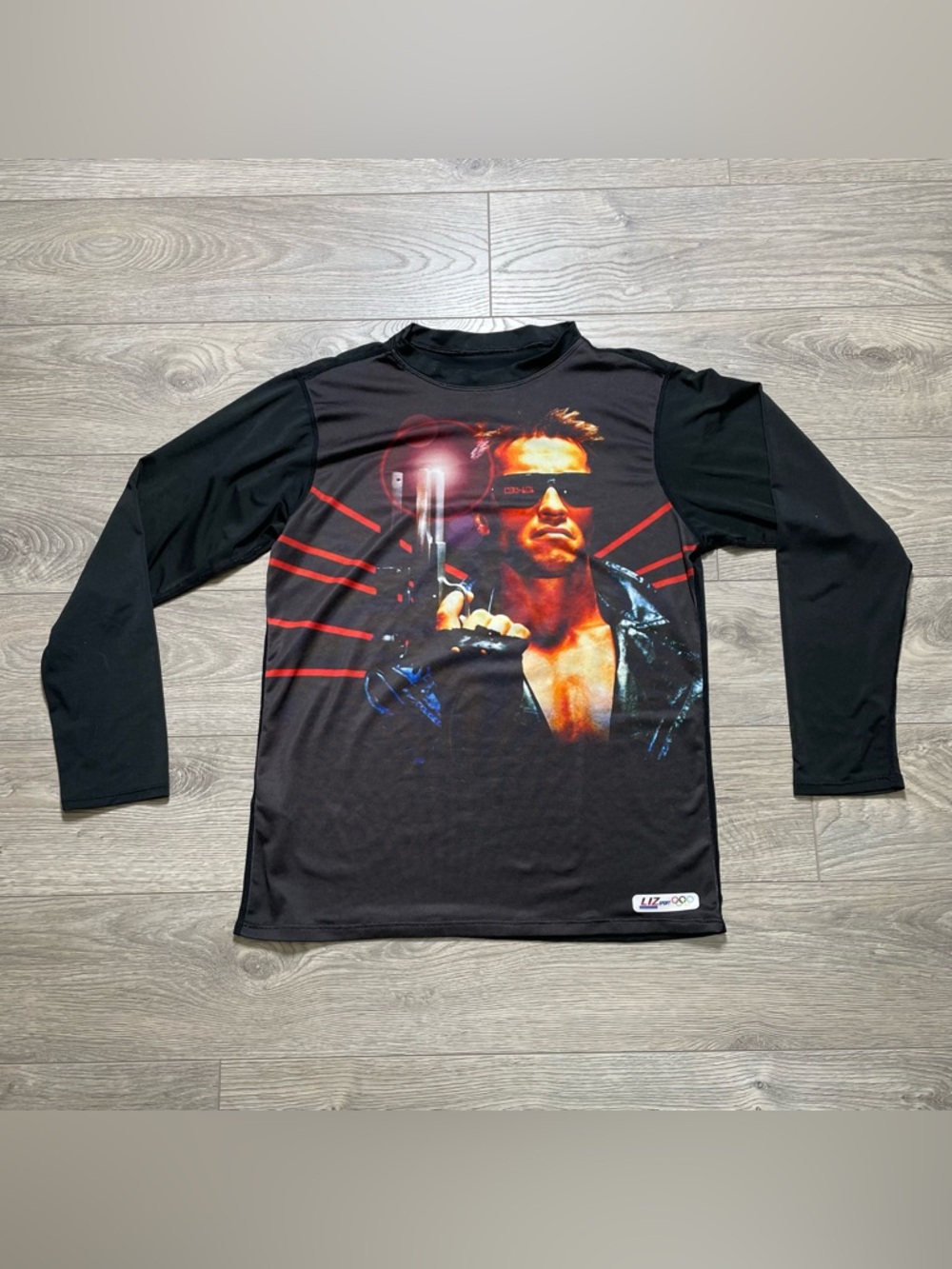 Terminator 2 black long sleeve shirt bootleg LIZ rare tee
